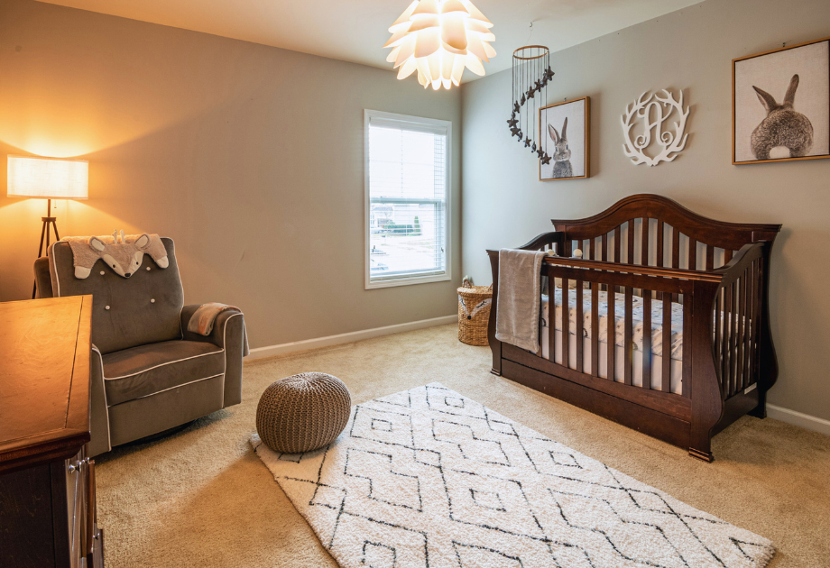 Cozy carpeted nursery